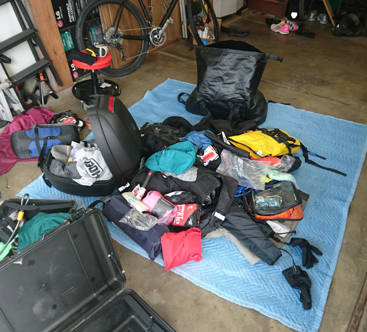 Death Valley Preparation 1:  Packing for Bicycle/Motorcycle Adventuring